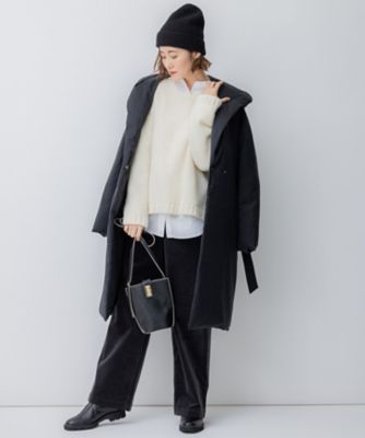 【洗える】２３区ＤＥＮＩＭ　ベルベットストレッチ　ワイドパンツ（ＰＲＷＯＳＷ０４２１）