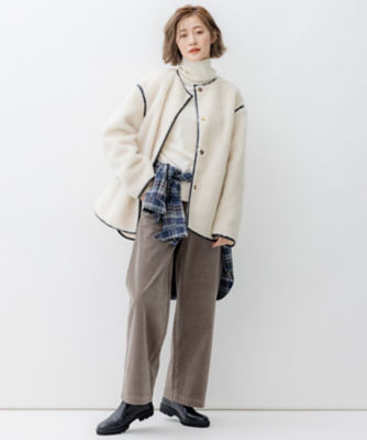 新品未使用23区ベルベットストレッチワイドパンツ36 2023秋冬 洗える】23区DENIM ベルベットストレッチ ワイドパンツ / 23区