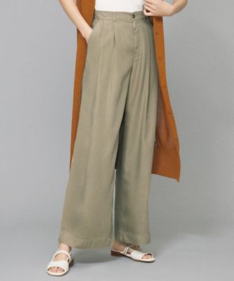 ＜自由区 L (Women/大きいサイズ)＞【カタログ掲載・洗える】レーヨンデニムワイド　パンツ（ＰＲＷＲＣＡ０１０７）