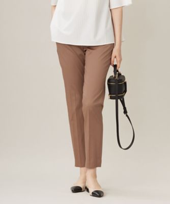 ＜自由区 L (Women/大きいサイズ)＞【接触冷感・洗える】コットンサテンストレッチテーパード　パンツ（ＰＲＷＲＣＭ０４１４）