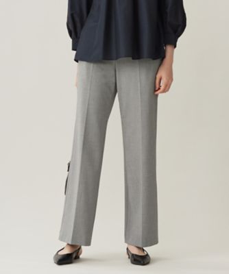 ＜自由区 L (Women/大きいサイズ)＞【撥水加工・洗える】ＴＲギャバチェック柄ストレート　パンツ（ＰＲＷＲＣＷ０３２３）