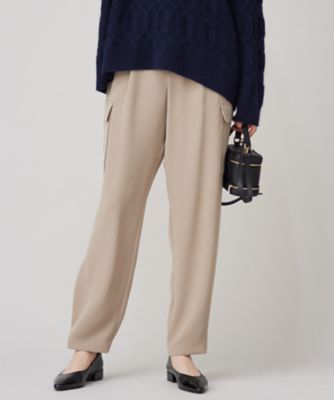 ＜自由区 L (Women/大きいサイズ)＞【洗える】ダブルクロスカーゴ　パンツ（ＰＲＷＲＣＷ０５１６）