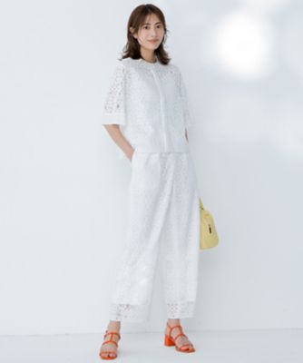 ＜自由区 L (Women/大きいサイズ)＞フラワータイルレース　パンツ（ＰＲＷＲＧＡ０２０３）