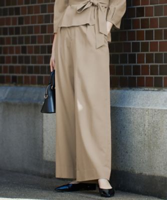 ＜自由区 L (Women/大きいサイズ)＞【セットアップ対応・洗える】ドレープツイルワイド　パンツ（ＰＲＷＲＧＭ０２０８）