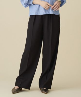 ＜自由区 L (Women/大きいサイズ)＞【セットアップ対応】リネンライクシンセティックワイドストレート　パンツ（ＰＲＷＲＧＭ０３０２）