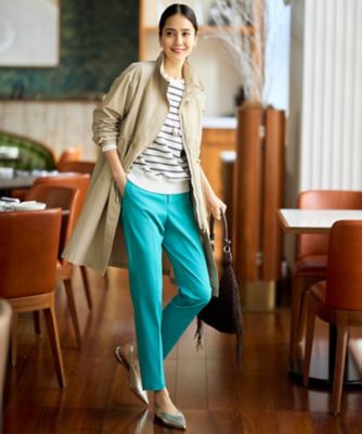 カタログ掲載・自由区名品パンツ・新色追加】コットンサテンテーパード