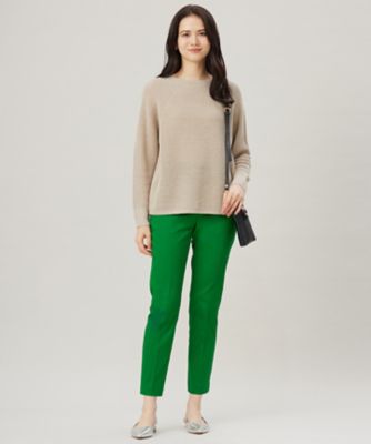 カタログ掲載・定番人気・新色追加】コットンサテンテーパード パンツ