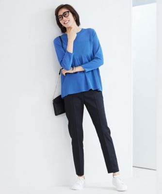 自由区名品パンツ・新色追加】コットンサテンテーパード パンツ