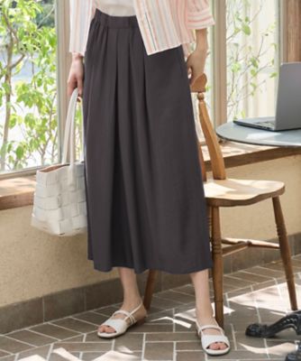 ＜自由区 L (Women/大きいサイズ)＞【セットアップ対応】エアリーツイルキュロット　パンツ（ＰＲＷＲＧＭ０５０８）