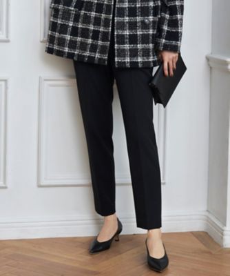 ＜自由区 L (Women/大きいサイズ)＞【撥水加工・洗える】ＴＲギャバ裏起毛テーパード　パンツ（ＰＲＷＲＧＳ６５２２）