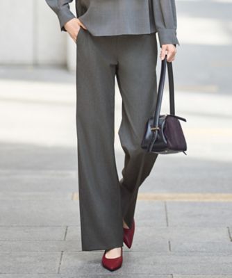 ＜自由区 L (Women/大きいサイズ)＞【１９号サイズまで展開・カタログ掲載】ＴＲギャバストレート　パンツ（ＰＲＷＲＧＷ０３２０）