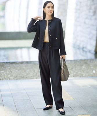 SHIHOさん着用】デニムライクツイルカーブテーパード パンツ