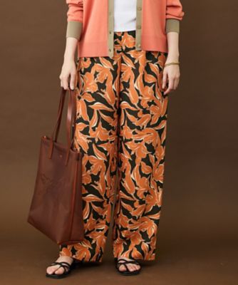 自由区 L (Women/大きいサイズ)/ジユウクＬ 【カタログ掲載】シアーカラミプリントワイド　パンツ（ＰＲＷＲＬＭ０５２１）