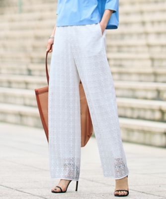 自由区 L (Women/大きいサイズ)/ジユウクＬ 【１７号サイズまで展開・カタログ掲載】ジオメトリックレース　パンツ（ＰＲＷＲＬＭ６５１８）