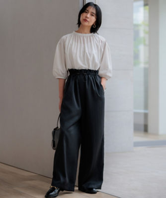 ＜23区 S (Women/小さいサイズ)＞【接触冷感／洗える】ヴィンテージソフトサテン　サスペンダー　パンツ（ＰＲＷＳＣＡ０１０３）