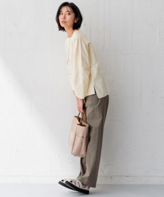 TANTANOggi4月号掲載/洗える　スラブツイルストレッチ ベイカー Oggi4月号掲載／洗える】スラブツイルストレッチ ベイカー パンツ