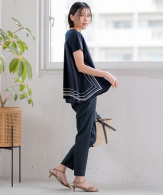 【洗える】リネンレーヨンストレッチ　テーパードパンツ（ＰＲＷＳＣＭ０４０４）