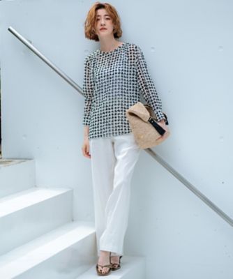 【ＣＬＡＳＳＹ．６月号掲載／洗える】リネンレーヨンストレッチ　ワイドパンツ（ＰＲＷＳＣＭ０４０５）