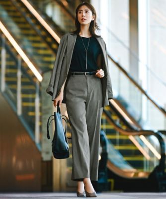 【ＣＬＡＳＳＹ．６月号掲載／洗える】リネンレーヨンストレッチ　ワイドパンツ（ＰＲＷＳＣＭ０４０５）