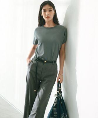 【ＣＬＡＳＳＹ．６月号掲載／洗える】リネンレーヨンストレッチ　ワイドパンツ（ＰＲＷＳＣＭ０４０５）