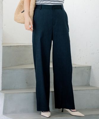 【ＣＬＡＳＳＹ．６月号掲載／洗える】リネンレーヨンストレッチ　ワイドパンツ（ＰＲＷＳＣＭ０４０５）