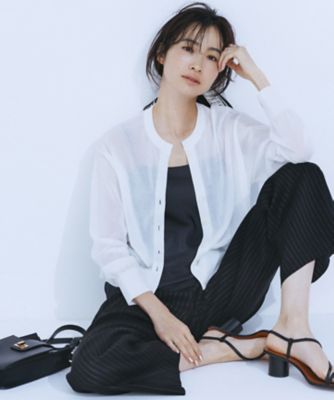 【ＣＬＡＳＳＹ．６月号掲載／洗える】リネンレーヨンストレッチ　ワイドパンツ（ＰＲＷＳＣＭ０４０５）