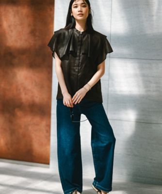 一部店舗限定】23区DENIM ストレッチ ワイドパンツ