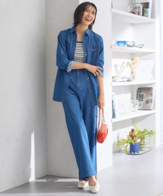 Oggi4月号掲載／洗える】23区DENIM ライトダンガリー