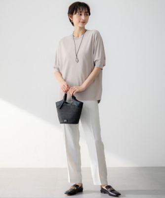 【Ｏｇｇｉ７月号掲載／接触冷感／ＵＶカット／吸水速乾】ストレッチジョーゼット　テーパード　パンツ（ＰＲＷＳＧＭ０４３１）