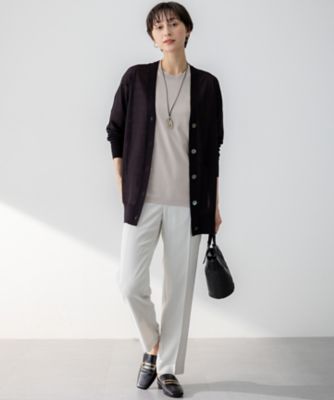 【Ｏｇｇｉ７月号掲載／接触冷感／ＵＶカット／吸水速乾】ストレッチジョーゼット　テーパード　パンツ（ＰＲＷＳＧＭ０４３１）