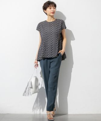 【Ｏｇｇｉ７月号掲載／接触冷感／ＵＶカット／吸水速乾】ストレッチジョーゼット　テーパード　パンツ（ＰＲＷＳＧＭ０４３１）