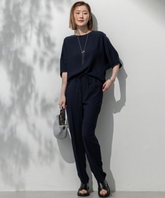 【Ｏｇｇｉ７月号掲載／接触冷感／ＵＶカット／吸水速乾】ストレッチジョーゼット　テーパード　パンツ（ＰＲＷＳＧＭ０４３１）