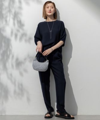 【Ｏｇｇｉ７月号掲載／接触冷感／ＵＶカット／吸水速乾】ストレッチジョーゼット　テーパード　パンツ（ＰＲＷＳＧＭ０４３１）