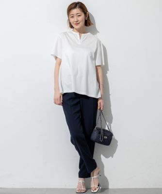 【Ｏｇｇｉ７月号掲載／接触冷感／ＵＶカット／吸水速乾】ストレッチジョーゼット　テーパード　パンツ（ＰＲＷＳＧＭ０４３１）