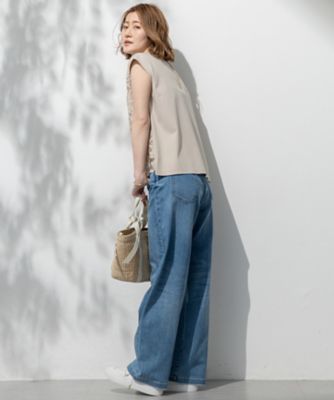 【Ｏｇｇｉ６月号掲載／接触冷感】２３区ＤＥＮＩＭ　サマー　タック　ワイド　パンツ（ＰＲＷＳＧＭ６５１８）