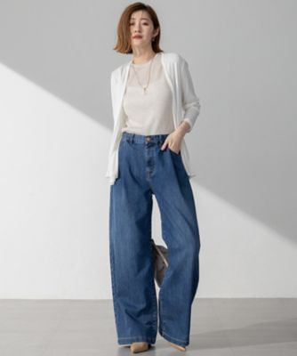 【Ｏｇｇｉ６月号掲載／接触冷感】２３区ＤＥＮＩＭ　サマー　タック　ワイド　パンツ（ＰＲＷＳＧＭ６５１８）
