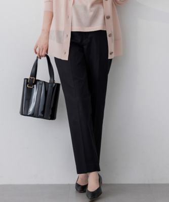 【SALE】23区 S (Women/小さいサイズ)/ニジュウサンク エス【UVケア/洗える】コンパクトクロス テーパード パンツ(PRWSGM6613) クロ パンツ・ズボン【三越伊勢丹/公式】