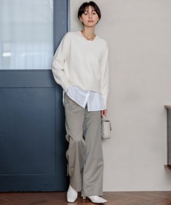 【ＶＥＲＹ３月号掲載／洗える】ＴＲコンフォートストレッチ　ワイドパンツ（ＰＲＷＳＧＳ００１３）