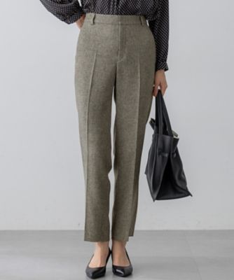 ＜23区 S (Women/小さいサイズ)＞【洗える／セットアップ対応】ウールライクカルゼ　テーパード　パンツ（ＰＲＷＳＧＷ０４０１）