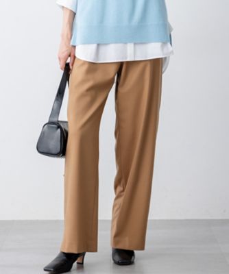 23区 S (Women/小さいサイズ)/ニジュウサンク エス ナチュラルストレッチサキソニー ベイカー ドロスト パンツ(PRWSGW0422) オウドイロ パンツ・ズボン【三越伊勢丹/公式】