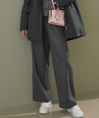 ＜23区 S (Women/小さいサイズ)＞【洗える】ハイカウントフラノ　ドロスト　ワイド　パンツ（ＰＲＷＳＧＷ０５１９）