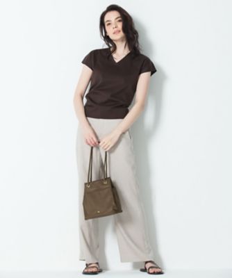 23区】リネンライクストレッチストレートパンツ