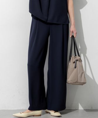 WEB＆一部店舗限定】ストレッチジョーゼット ワイドパンツ