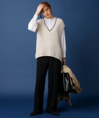 蛯原友里さん着用】トリアセダブルクロス ワイドストレート