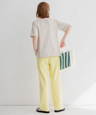 極美品 23区 24SS 雑誌掲載 スラブツイルストレッチ ベイカー パンツ Oggi4月号掲載／洗える】スラブツイルストレッチ ベイカー