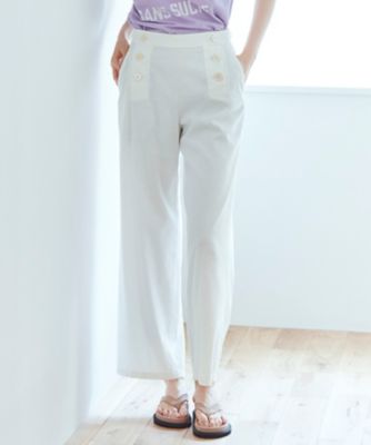 ＜23区 S (Women/小さいサイズ)＞【洗える】リネンヴィスコースストレッチ　マリンパンツ（ＰＲＷＳＳＭ０６０８）