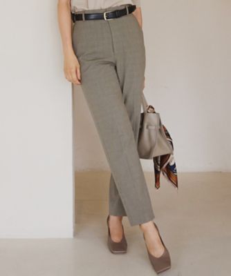 大きいサイズ 23区L Luxeツイルテーパードパンツ レディース