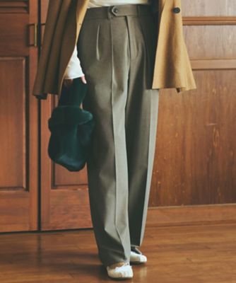 23区 L (Women/大きいサイズ)/ニジュウサンク エル 【洗える】ドライ2WAYストレッチ チェック ワイドパンツ(PRWWCA0218)