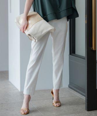 23区 L (Women/大きいサイズ)/ニジュウサンク エル 【洗える】リネンレーヨンストレッチ テーパードパンツ(PRWWCM0404)