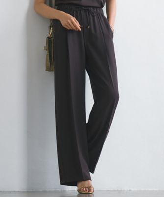 23区 L (Women/大きいサイズ)/ニジュウサンク エル 【新色追加／洗える】ストレッチジョーゼット　ワイドパンツ（ＰＲＷＷＣＭ０６３１）